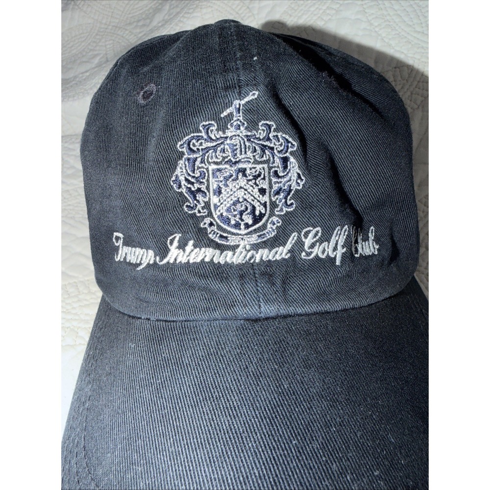 Vintage Trump National Golf Club Y2K Era Ahead Cotton Strap Back Hat Dad Cap